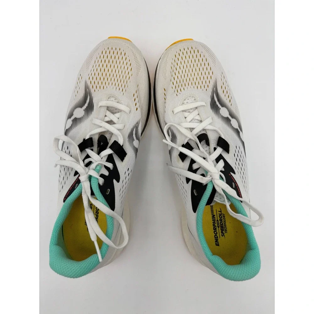 Saucony Endorphin Pro 2 Womens 10.5 Running Shoes White Teal Black S10687-10 - Picture 3 of 8